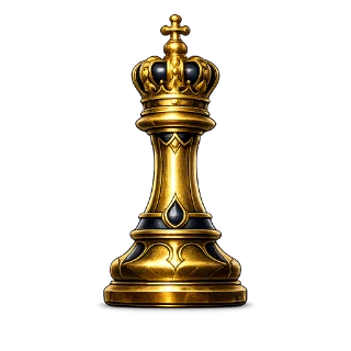 Ornate crowned gold king